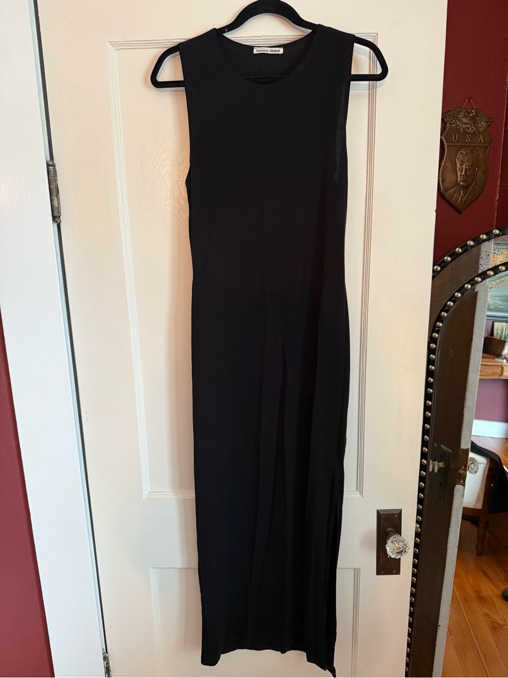 Reformation Black Sleeveless Maxi Dress
